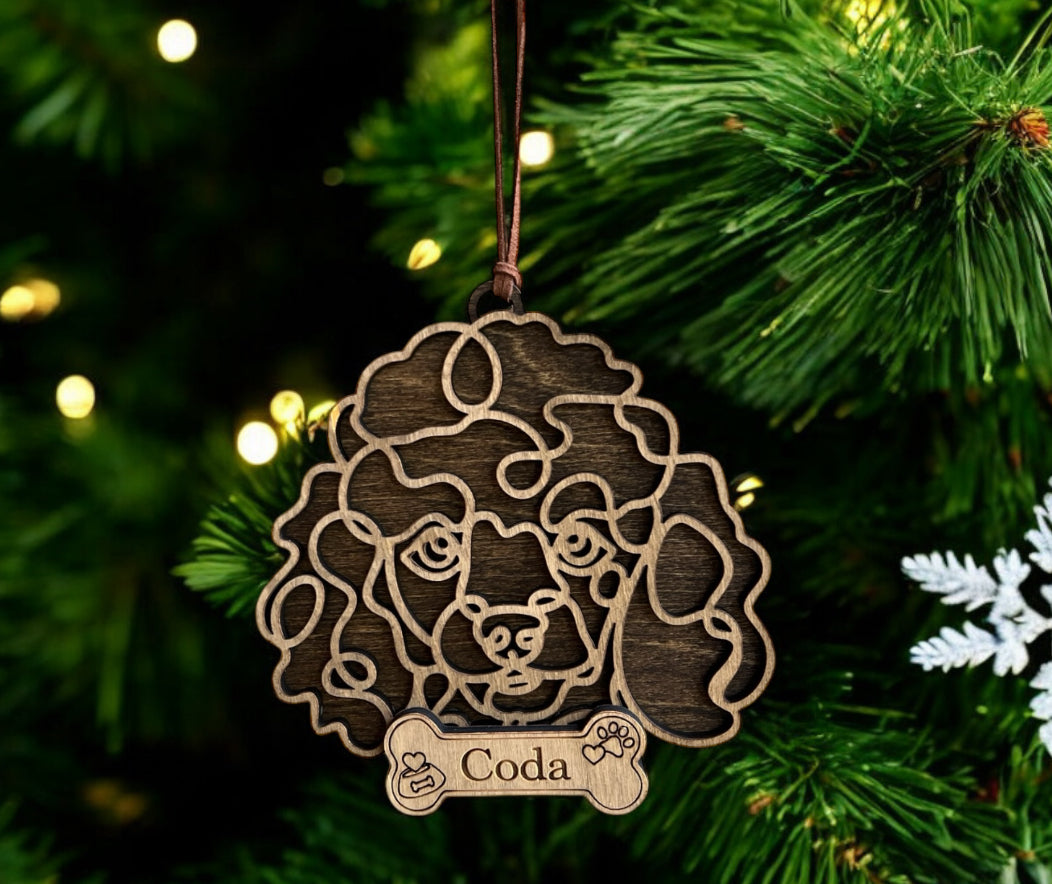 Paws & Joy: Custom Dog Breed Christmas Ornament